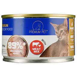Паштет для дорослих котів Premium Pet м’ясне асорті 100 г - мініатюра 2