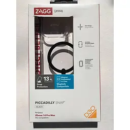 Оригінальний чохол Gear4 Crystal Palace MagSafe для iPhone 14 Pro Max Прозорий Black (702010117) - мініатюра 3