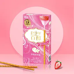 Бісквітні палички Pejoy Vanilla Strawberry 48 г - мініатюра 2