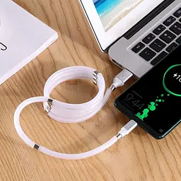 Набір магнітний кабель SuperCalla LIGHTNING та Кабель USB-microUSB (vol-1459) - мініатюра 4