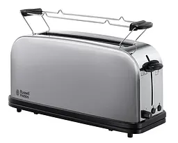 Тостер Oxford 1600Вт, довгі слоти на 4 тости, метал, сріблястий Russell Hobbs teh0025682