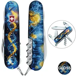 Складаний ніж Victorinox SPARTAN UKRAINE ДНК Українця 1.3603.3.T3270pw - мініатюра 2