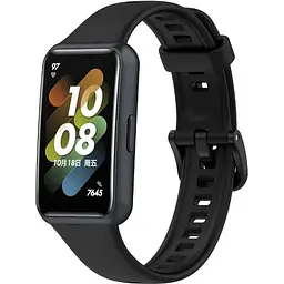 Ремінець DK для Huawei Band 7 Silicone Sport Band Classic (black) - мініатюра 2