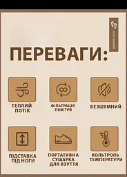 Електрична сушарка для взуття та грілка-масажер для ніг 3 в 1 XL1146, 400 Вт - мініатюра 5