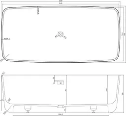 Ванна з литого каменю Volle Sold surface 12-40-034 - мініатюра 4