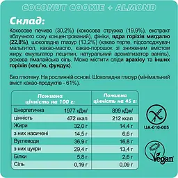 Батончик Fizi Guilty Pleasure Coconut cookie + almond у шоколадній глазурі 45 г - мініатюра 3