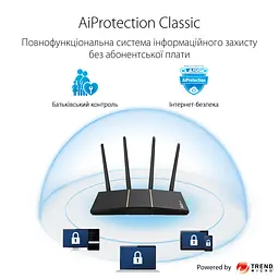 ASUS Маршрутизатор RT-AX57 AX3000 4xGE LAN 1xGE WAN WPA3 MU-MIMO OFDMA MESH - мініатюра 7