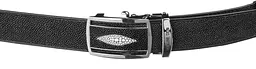 Ремінь-автомат STINGRAY LEATHER 18203 з натуральної шкіри морського ската чорний 100 см - мініатюра 2