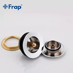 Донний клапан, автомат, 1 1/2", хром Frap F63, Хром - мініатюра 5