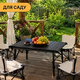 Розкладний туристичний стіл LEOBRO Pro Camp Black Alu (LB-1064) - мініатюра 6