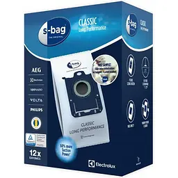 Набір мішків S-bag 12шт для пилососу Electrolux, Philips E201SMCC, 9001690834, 9002560994 Оригінал