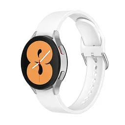 Ремінець для Samsung Galaxy Watch 5 44mm - білий ширина кріплення 20мм силікон Watchbands OneLine (WB00S4GALAXYONELINE2544) - мініатюра 2