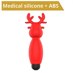 Вібратор для клітора Erospace Sweet Play Mini Reindeer Vibrator A10 8.8 см червоний - мініатюра 6