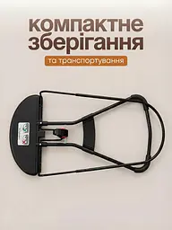 Крісло-гойдалка-шезлонг дитяче для новонароджених та немовлят вагою до 12 кг з ременями безпеки, сіре (8381706587) - мініатюра 8