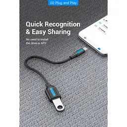Перехідник Vention Micro-USB — USB-A 0.15 м чорний (CCUBB) [170498] - мініатюра 3