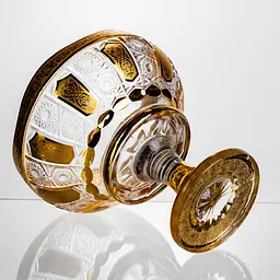 Ваза для фруктів скляна Bohemia Gold 26 см Yiwu HP-34-137 - мініатюра 4