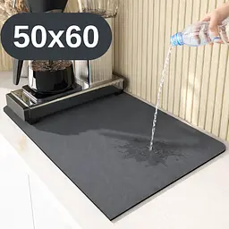 Антиковзаючий кухонний килимок 50×60 см — абсорбуючий для сушіння посуду та під кавоварку KT8001816
