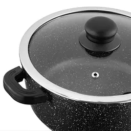 Каструля Ardesto зі скляною кришкою Gemini Anzio 3.1л алюміній чорний kuh0014743 - мініатюра 6