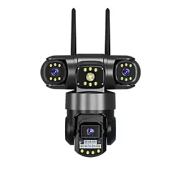 IP-камера вулична з потрійним об'єктивом XON Wi-Fi 1080P SmartCam (TCWEW23VB 3985) Чорна