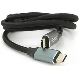 Дата кабель USB-C to USB-C 1.0m USB 3.2 Gen2 100W 10Gbps 4K60Hz black Voltronic (YT-TC-TC-B-1m)