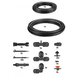 Комплект поливу Gardena Micro-Drip-System Raised Bed Set для високих грядок на 35 рослин (13455-20)