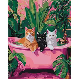 Картина за номерами "Коти у ванній" Art Craft 11692-AC 40x50 см