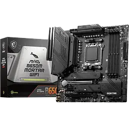 Материнська плата MSI B650M MAG Mortar Wi-Fi Socket AM5 (MAG B650M MORTAR WIFI) Б/В