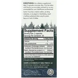Кордицепс + Рейші Fungi Perfecti Cordychi Host Defense 60 капсул - мініатюра 3