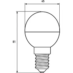 Світлодіодна лампа Eurolamp LED  ECO "P" 7W E14 4000K (LED-G45-07144(P) - мініатюра 3