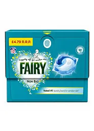 Капсули для прання Fairy Non Bio Sensitive Skin для дитячих речей і чутливої шкіри 12 шт
