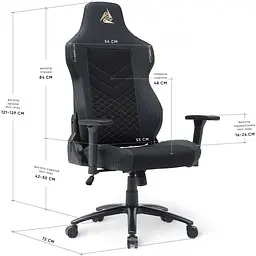 Геймерське крісло Mealux Cyberlux Poseidon Black (GM-415 B) - мініатюра 6