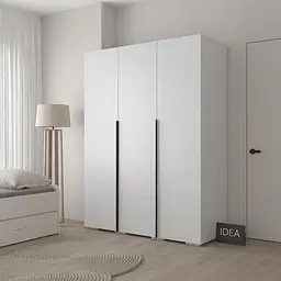 Шафа для одягу 3-дверна 150 см Idea Д-122 Аляска Біла
