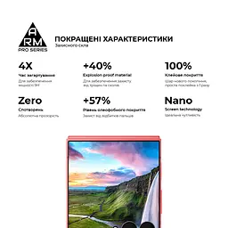 Захисне скло на Samsung Galaxy Flip7 5G з олеофобним покриттям, Pro, повне проклеювання, антистатичний і пиловідштовхуючий шар, 9H, самоклеючеся, 2.5D, на весь екран, антистатичний клей, ArmorStandart (ARM88009) - мініатюра 5