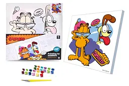 Набір для малювання за номерами на полотні Garfield Style 30х30 см (QB913-007)