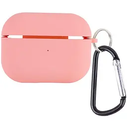 Силіконовий футляр з мікрофіброю для навушників Airpods Pro 3 Рожевий / Pink