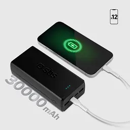 УМБ SBS 30000mAh 20W PD,QC, 2xUSB-A, 2xUSB-C Black - мініатюра 7