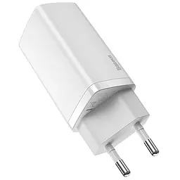 Мережевий зарядний пристрій Baseus GaN Lite 1USB + 1Type-C 65W CCGAN2L-B02 White - мініатюра 2