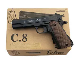 Іграшковий пістолет для страйкболу Airsoft Gun C.8 реалістична ігрова модель Чорний - мініатюра 2