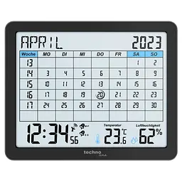 Настільний годинник Technoline календар WT2600 Black (DAS302467)
