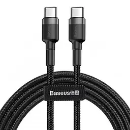 Кабель Baseus Cafule Cable Type-C to Type-C 20V 3A 2m CATKLF-HG1 Black