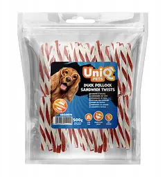 Ласощі для собак UniQ PETS Сендвіч з мінтая та качки 500 г