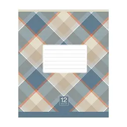 Зошит Школярик Plaid pattern 12 аркушів лінія (012-3345L), в асортименті - мініатюра 2
