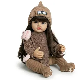 Реалістична Кукла Реборн 55 см повністю вінілова Doll Reborn Baby К0100212 - мініатюра 4