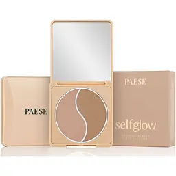 Бронзер-палетка Paese Self Glow Bronzer Light 2 в 1, 6 г - мініатюра 2