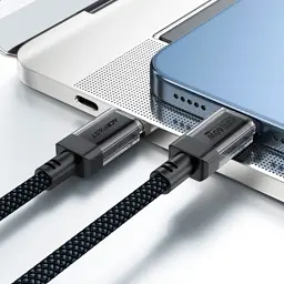 Дата кабель USB-C to USB-C 1.2m 60W stainless steel C12-03 Black Acefast (6974316283317) - мініатюра 6