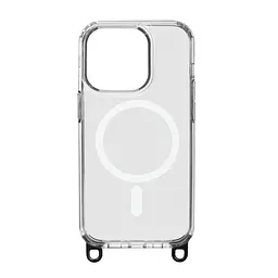 Чехол-панель для Apple iPhone 14 Pro, Crossbody Air MagSafe Rope, прозрачный, противоударный бампер с ремешком, поддержка MagSafe и беспроводной зарядки, защита корпуса, TPU+PC, ArmorStandart (ARM86371)