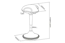 Стілець Ergonomic Standing Chair Digitus teh0013557 - мініатюра 4