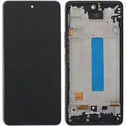Дисплей Samsung A536 Galaxy A53 5G чорний, TFT без функції відбитка пальця, з рамкою