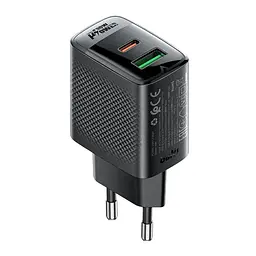 Мережевий зарядний пристрій ACEFAST A98 PD30W GaN (USB-C+USB-A) charger Чорний