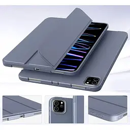 Чохол-книжка BeCover Tri Fold Soft TPU Silicone для Apple iPad Pro 11" M4 2024 Purple (711749) - мініатюра 2